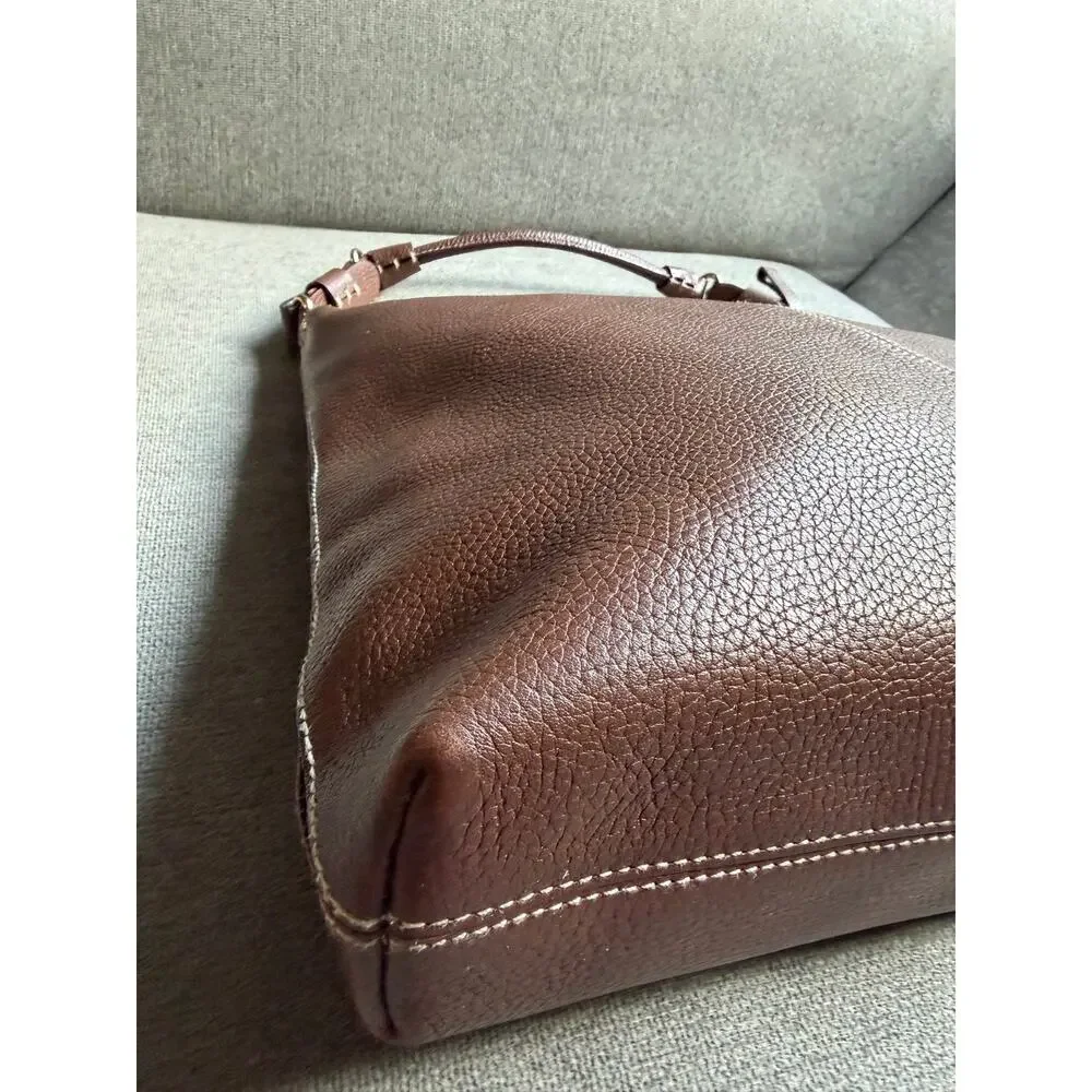Kate Spade New York Leather Hobo Shoulder Bag Purse Brown